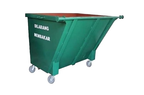 Metal Leach Bin 4-Wheel 1500 Liters 