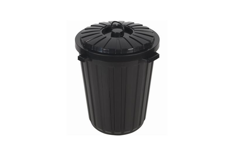 Dustbin 22 Gallon w Cover - Black 