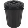 Dustbin 22 Gallon w Cover - Black 
