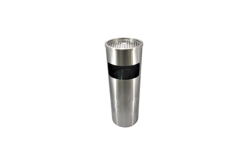 Stainless Steel Bin Round c/w Ashtray Top 