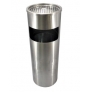 Stainless Steel Bin Round c/w Ashtray Top 
