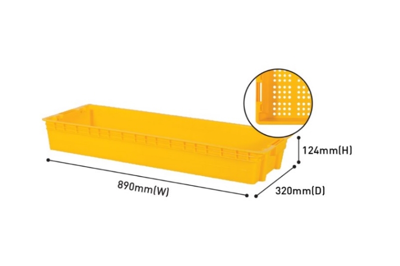 Industrial Stackable Tray - Yellow 