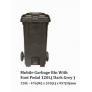 Mobile Garbage Bin With Foot Pedal 120L (Dark Grey)