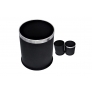Room Bin Round Double Layer - Black Powder Coated Steel Outer