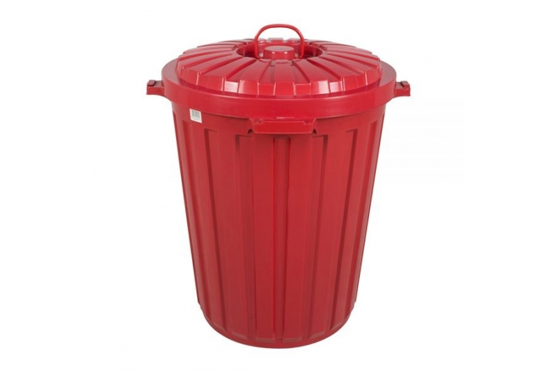 Dustbin 22 Gallon w Cover - Red
