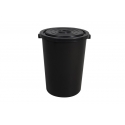 Dustbin 32 Gallon w Cover - Black