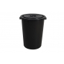 Dustbin 32 Gallon w Cover - Black