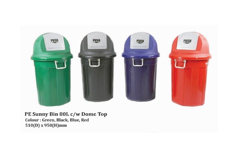PE Sunny Bin 80L c/w Dome Top