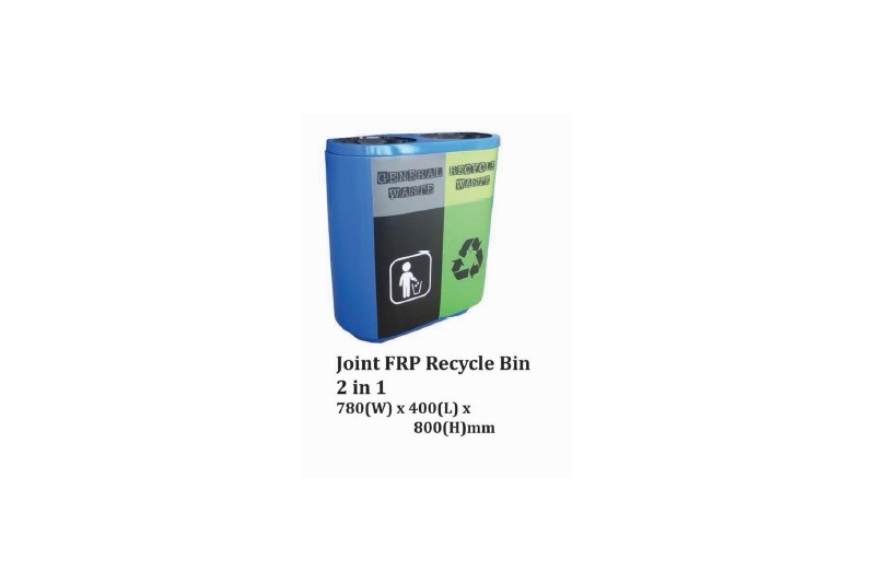 Joint FRP Recycle Bin 2 in 1