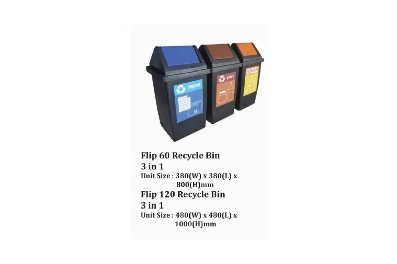 Flip Recycle Bin 3 in 1